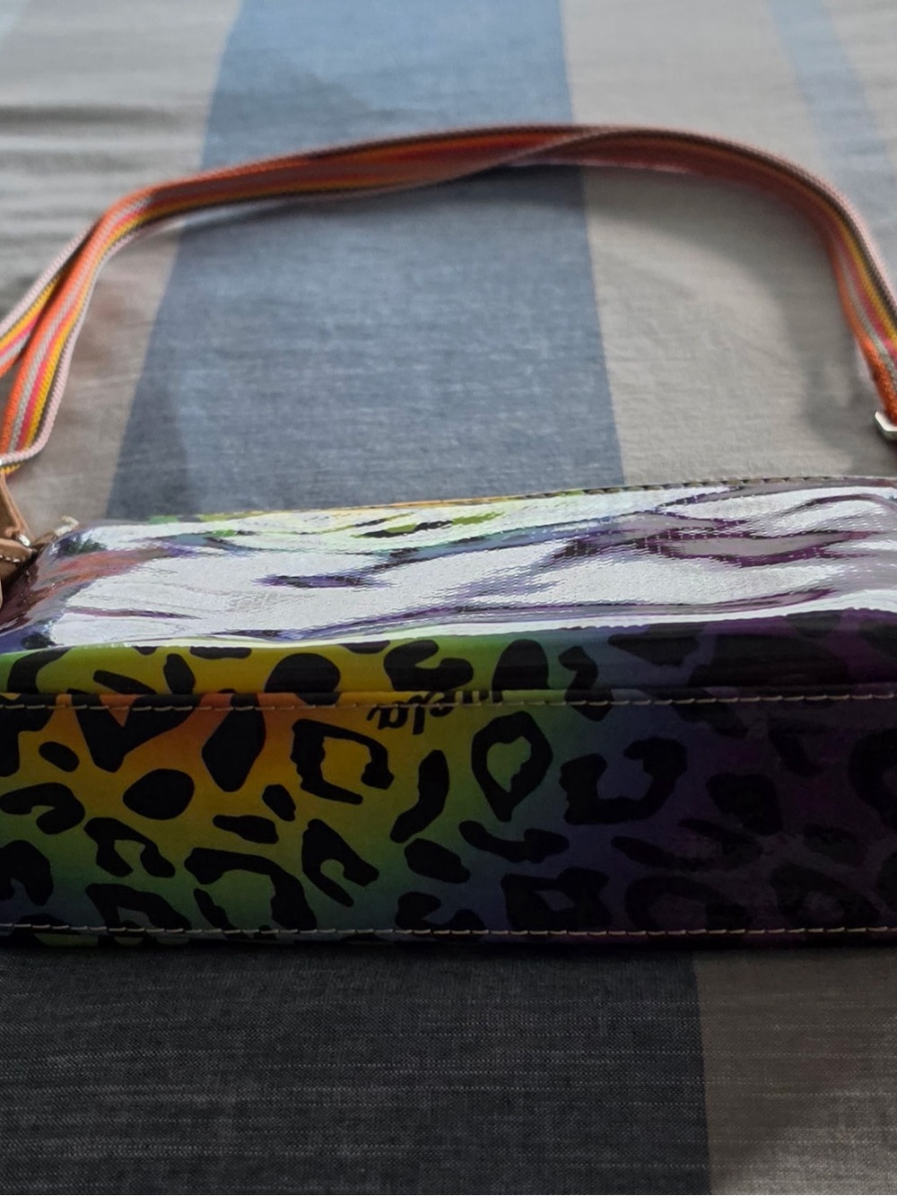 Consuela Rainbow Leopard Crossbody in Purple and Multicolor - Picture 4 of 7